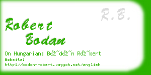 robert bodan business card